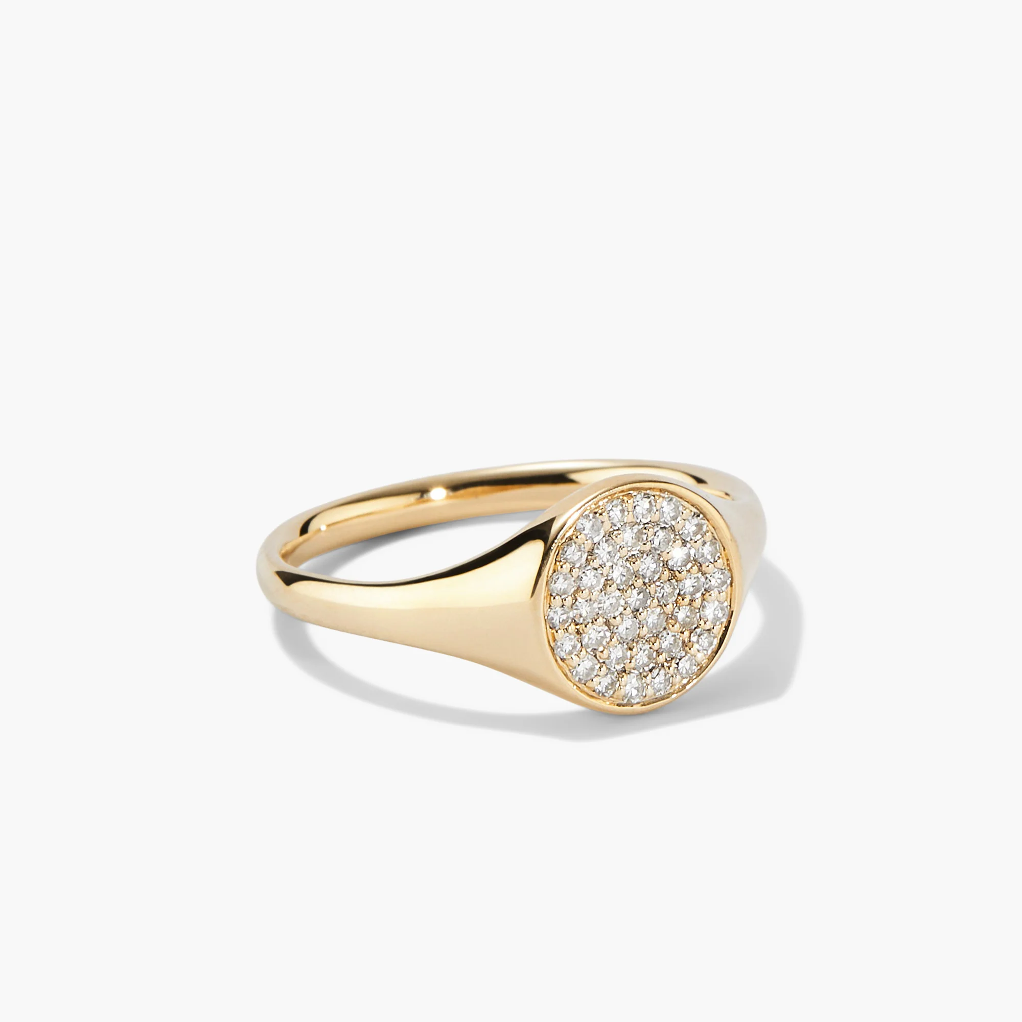 Pavé Diamond Signet Pinky Ring