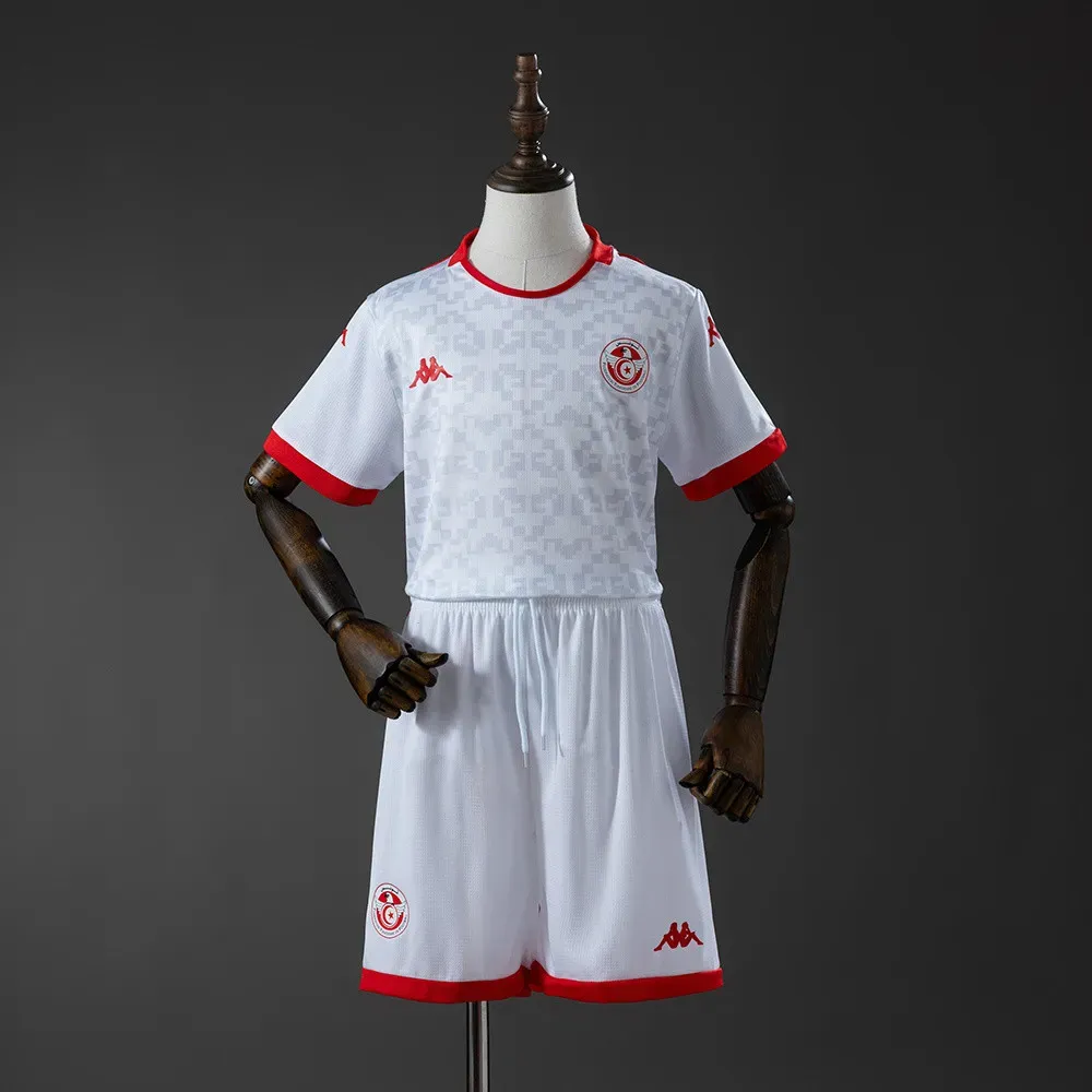 Kid's Tunisia Away Soccer Kit - Jersey+Shorts 2026