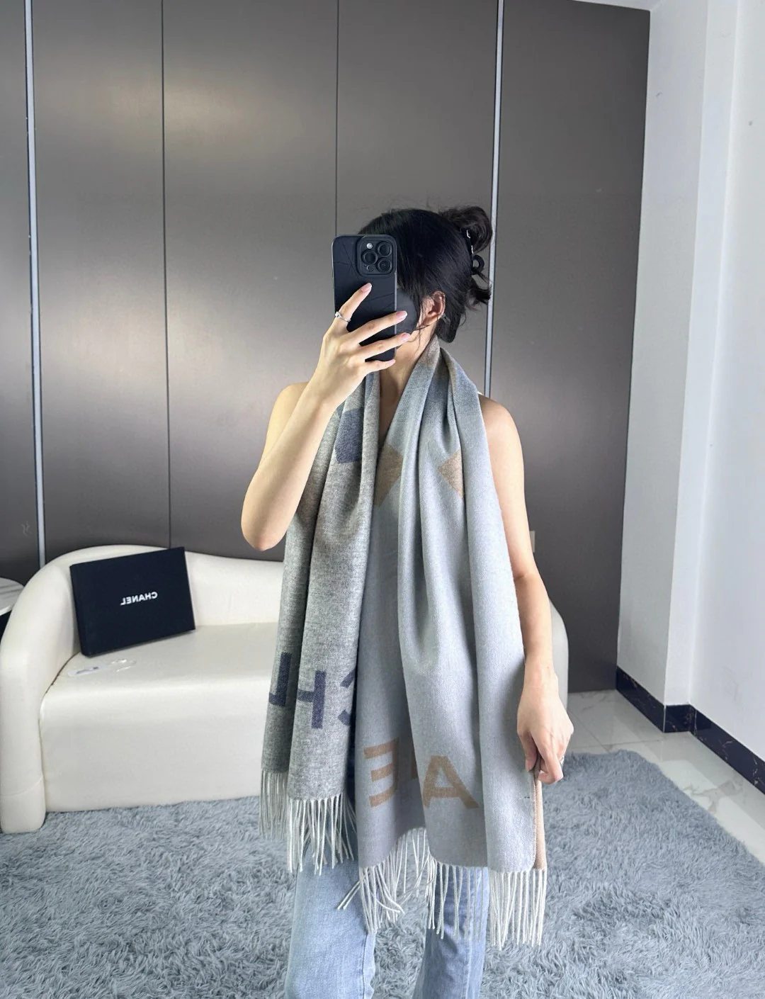 Chan New Cashmere Double-Sided Shawl