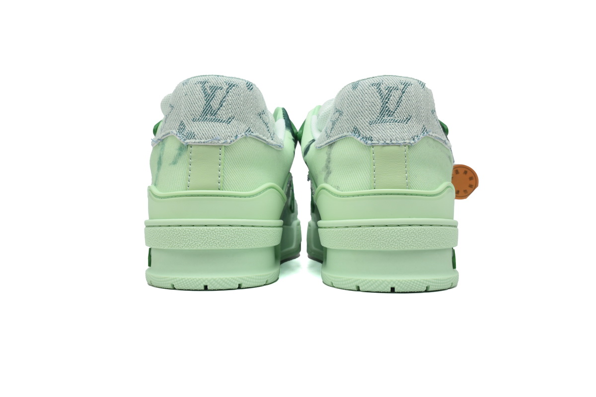 Pkkicks God Batch LOUIS VUITTON Trainer Golf Rendering Green Cloth
