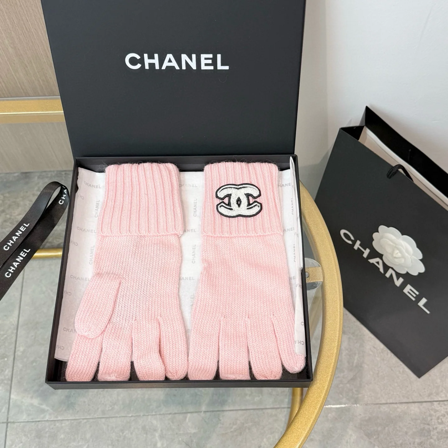 Chan New Wool Knit Gloves
