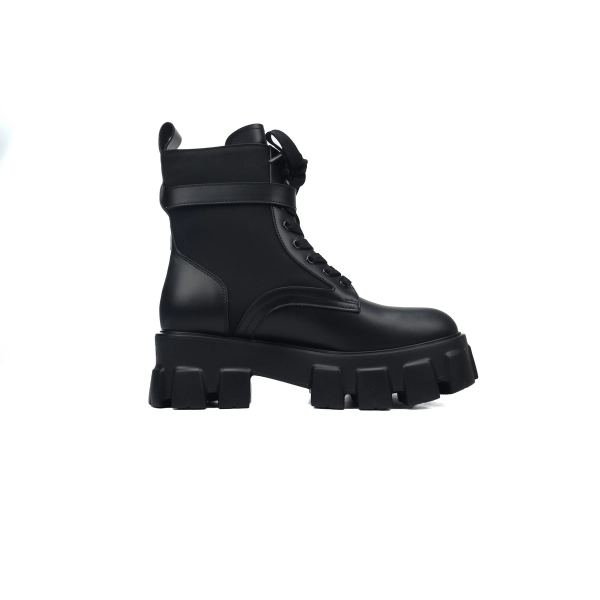 Prada Monolith thick soled Martin boots black