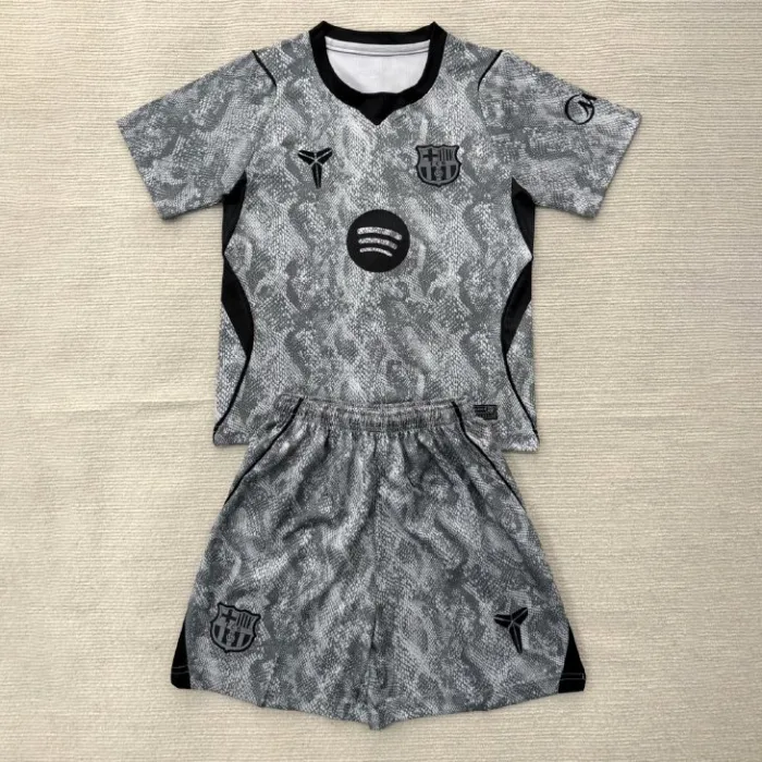 kids Barcelona Grey Goalkeeper Suit 26/27