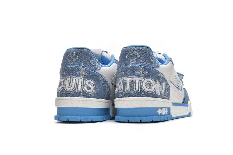Pkkicks God Batch LOUIS VUITTON Trainer Blue Cloth Surface GO0232