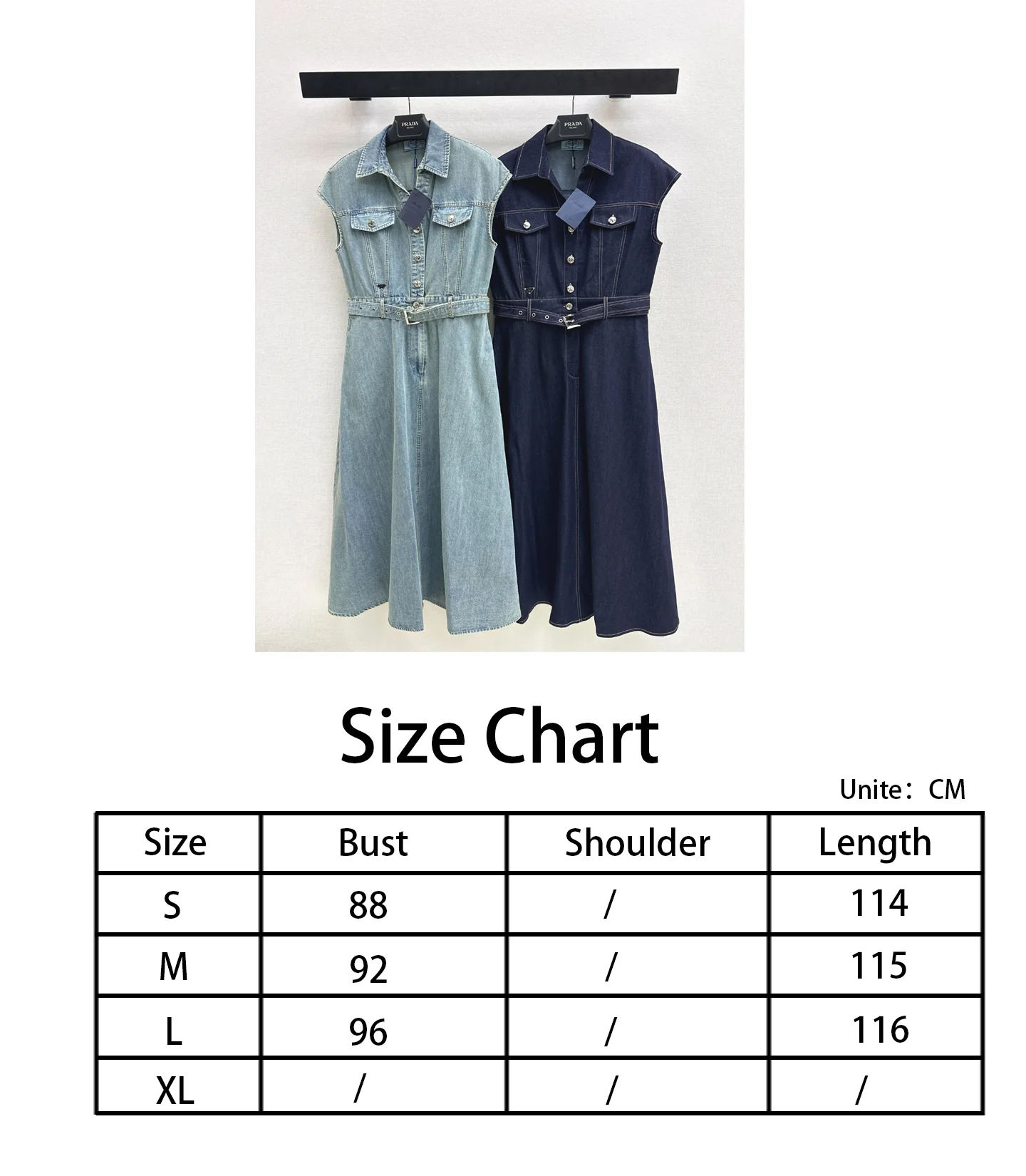 Pra NEW denim sleeveless dress