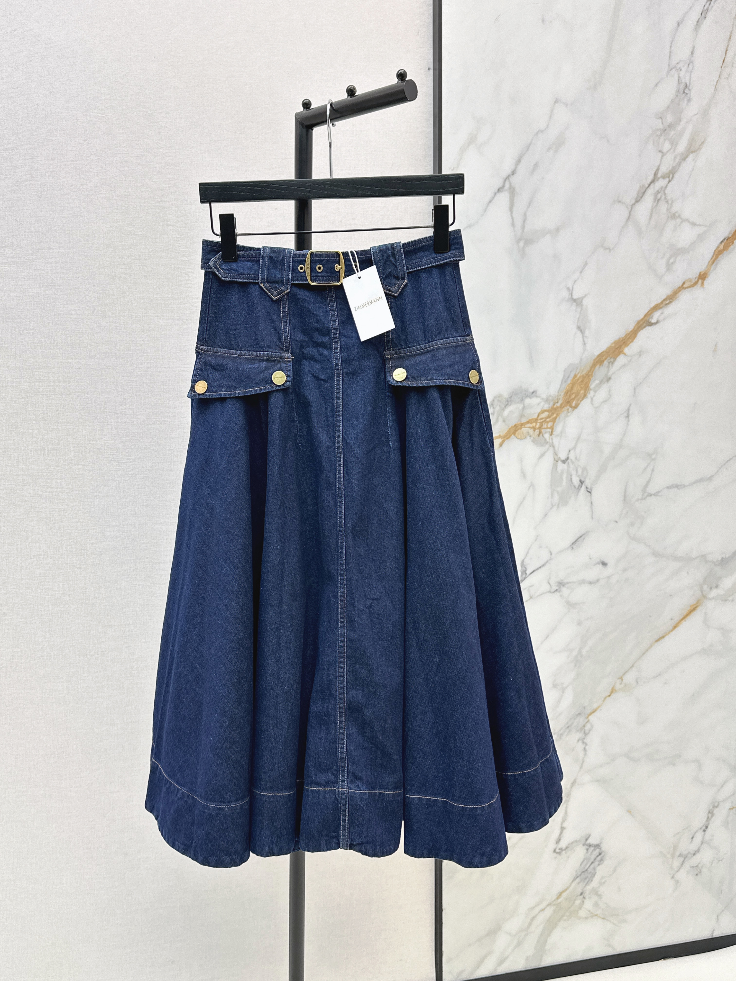 Zimm New cargo denim skirt