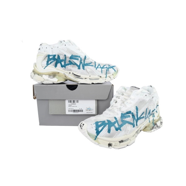Balenciaga Runner Sneaker 'Graffiti - White Blue'772774 W3RBQ 9040
