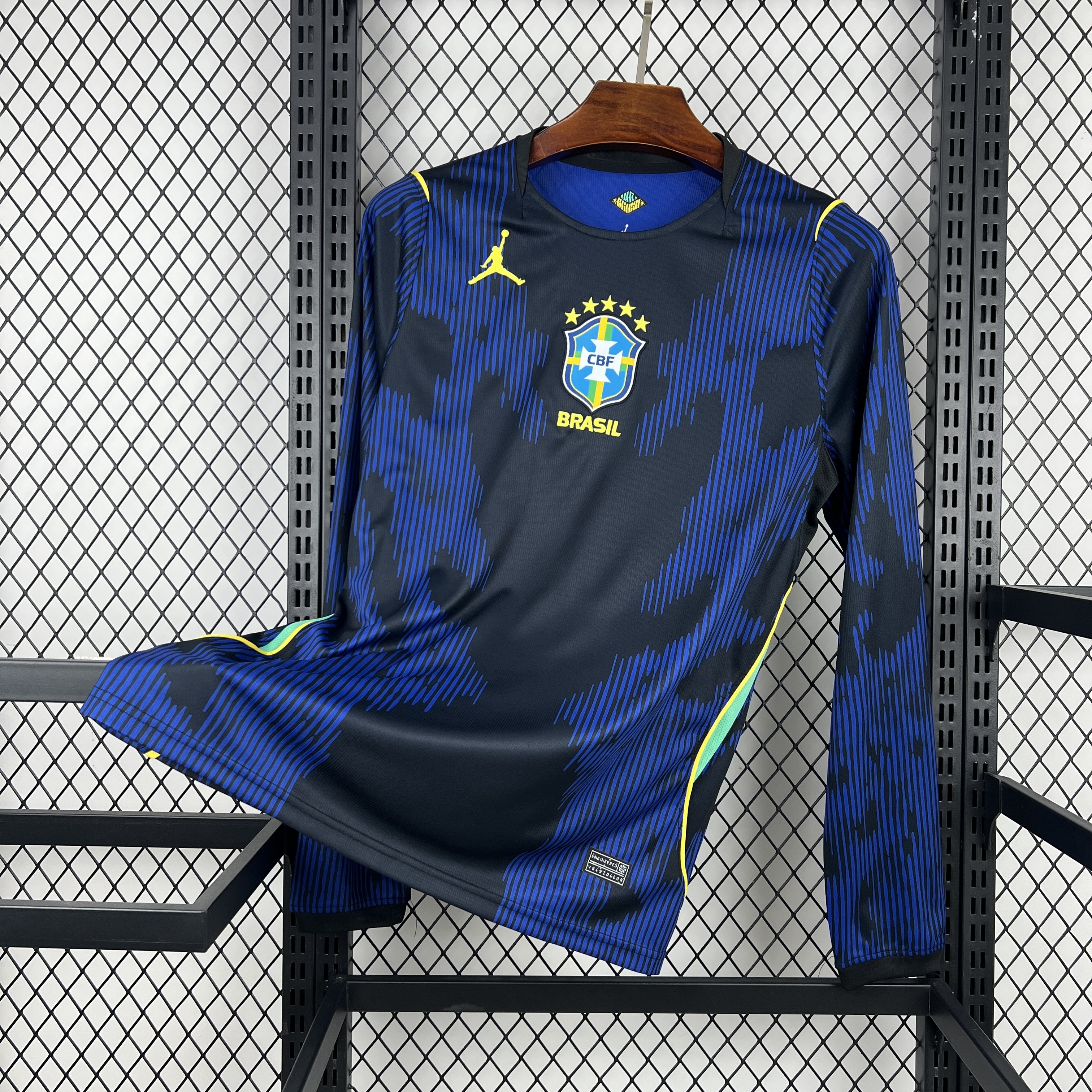 Mens Brazil 2026 World Cup Away Long Sleeve Jersey