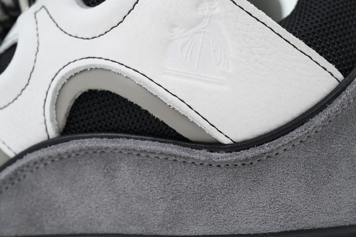 Lanvin Curb Sneakers Black White and Gray