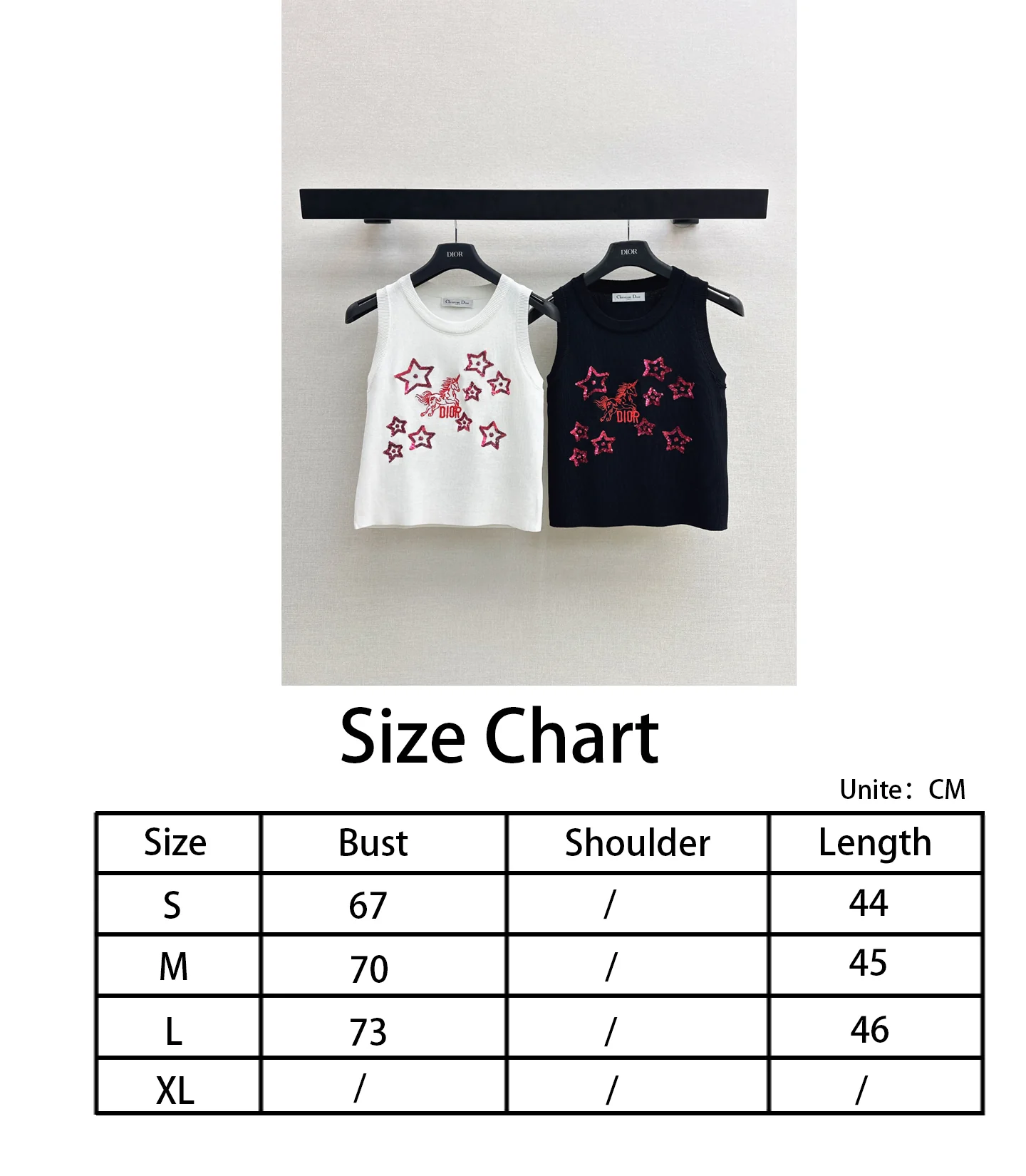 CD NEW embroidery knitted vest