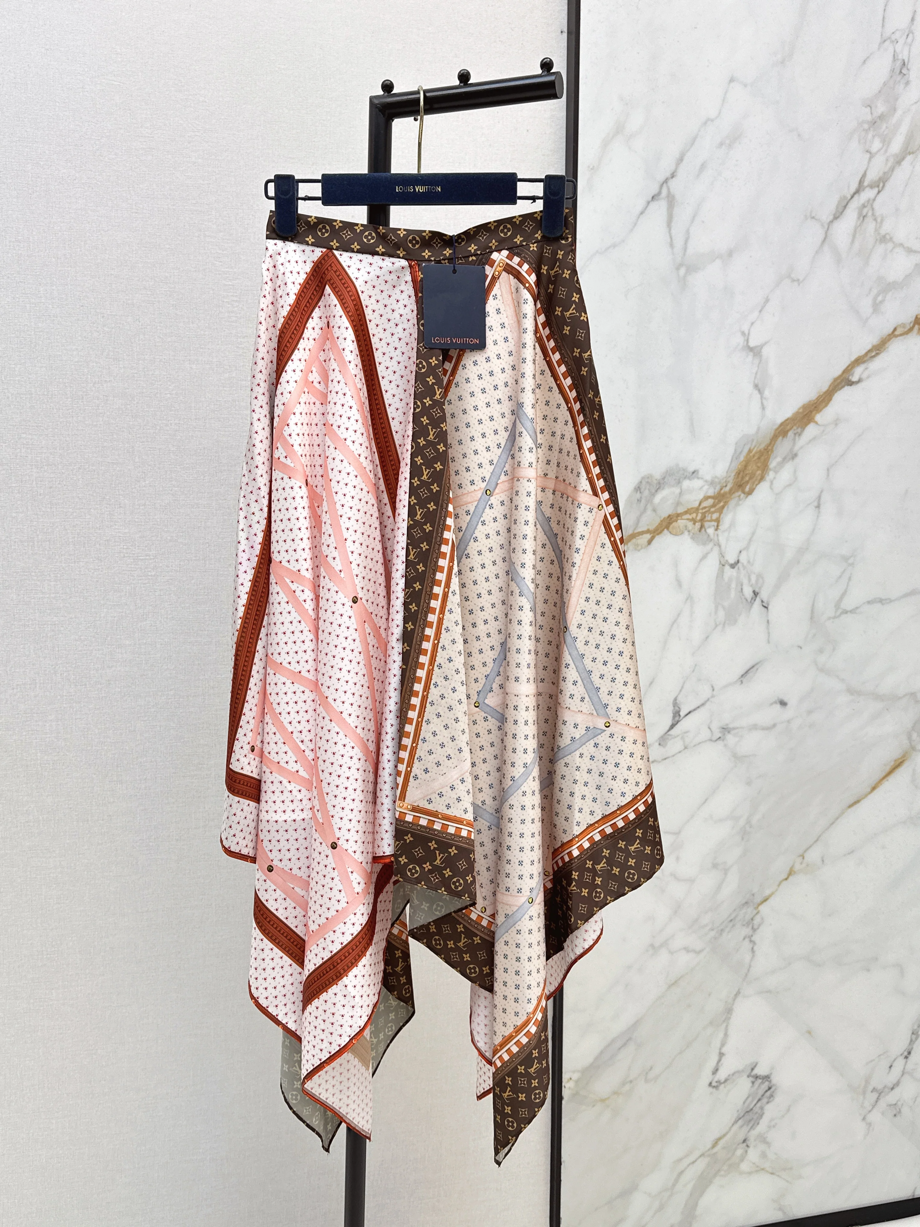 Louis NEW print asymmetrical skirt