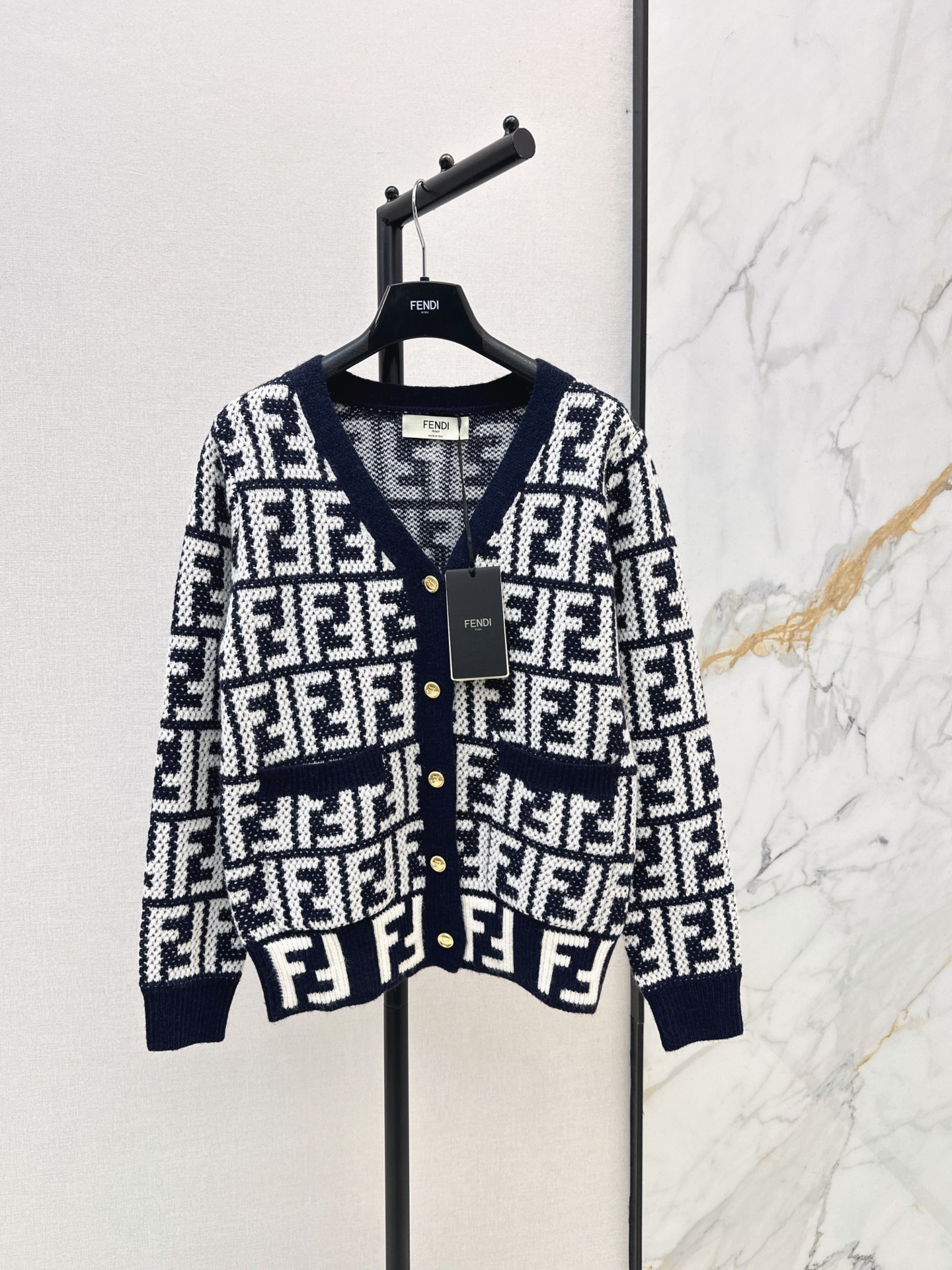 Fend New jacquard cardigan