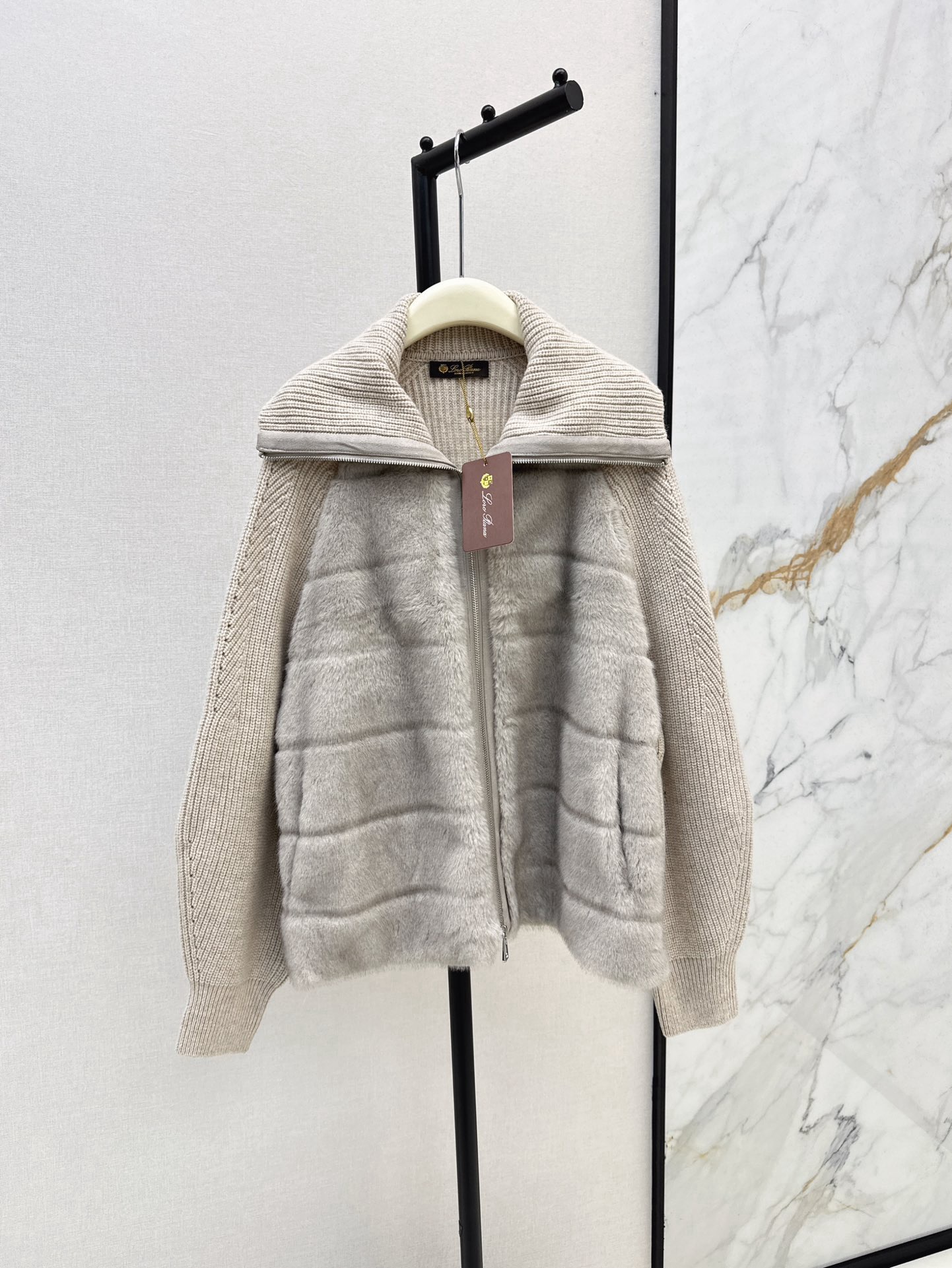 Loro New Knitted Patchwork Down Jacket