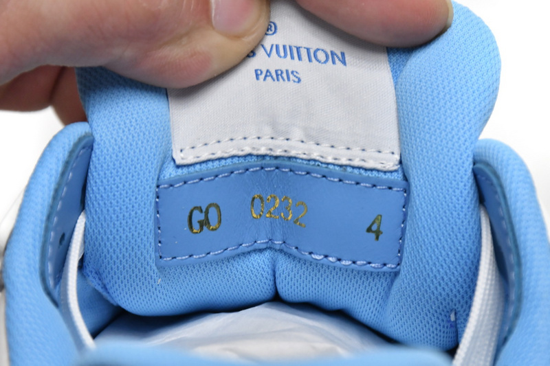 Pkkicks God Batch LOUIS VUITTON Trainer Blue Cloth Surface GO0232