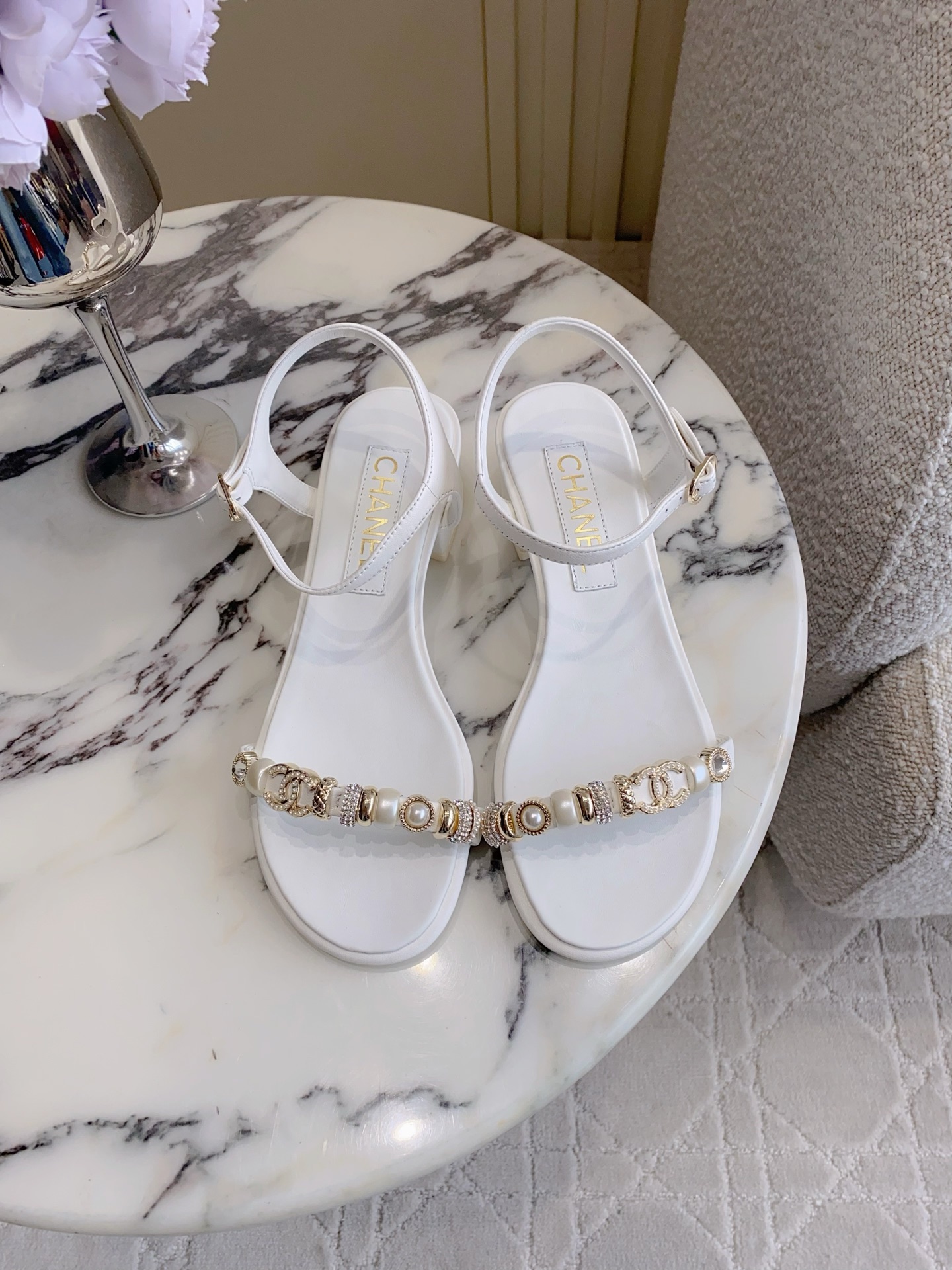Chan New One-strap block heel sandals