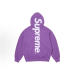 Supreme Satin Appliqué Hoodie Sweatshirt purple