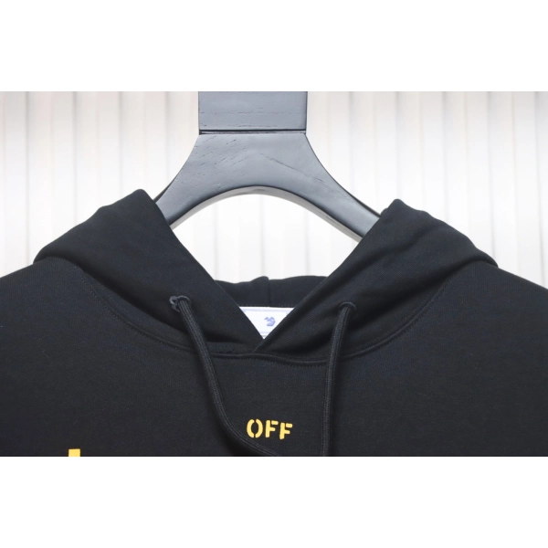 Off-white religious Madonna print hoodie yellow