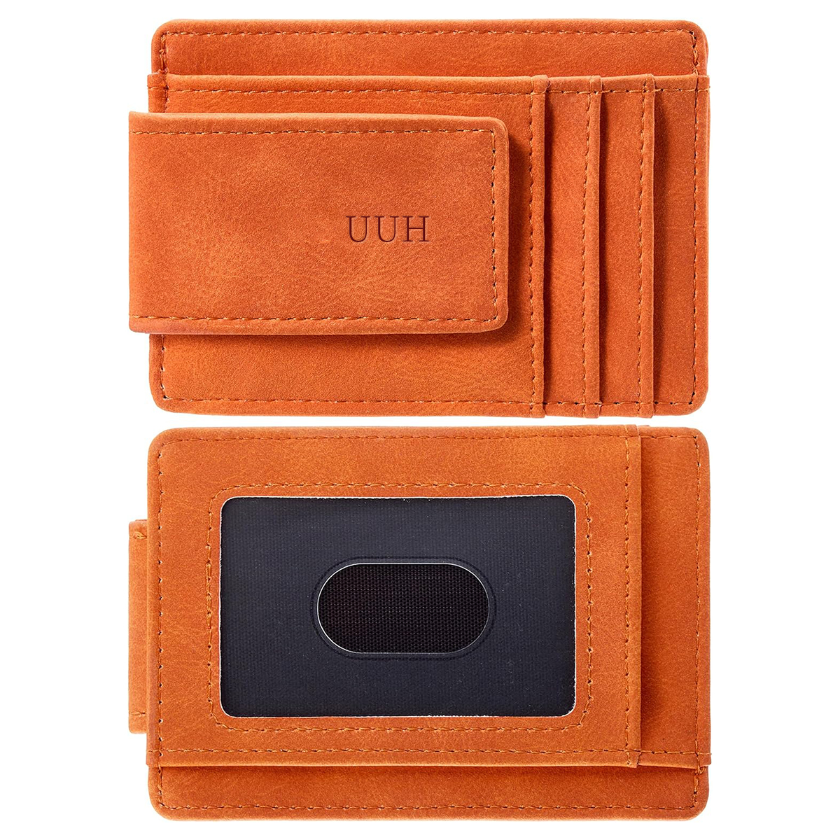 UUH-Slim Wallet for Men RFID Blocking Money Clip