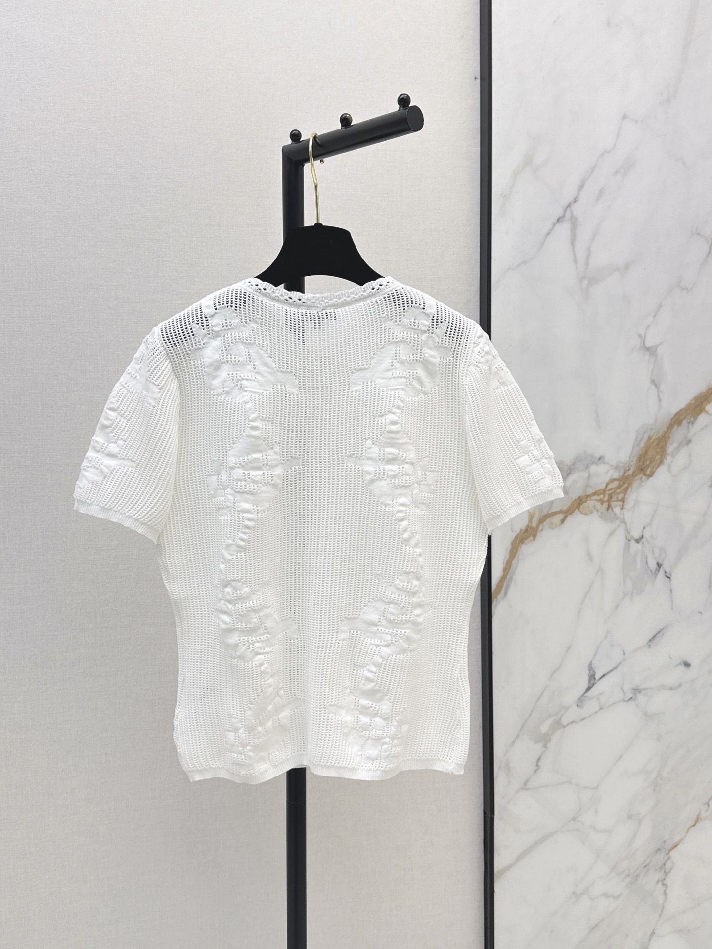 Chan New Hollow-out knitted cardigan