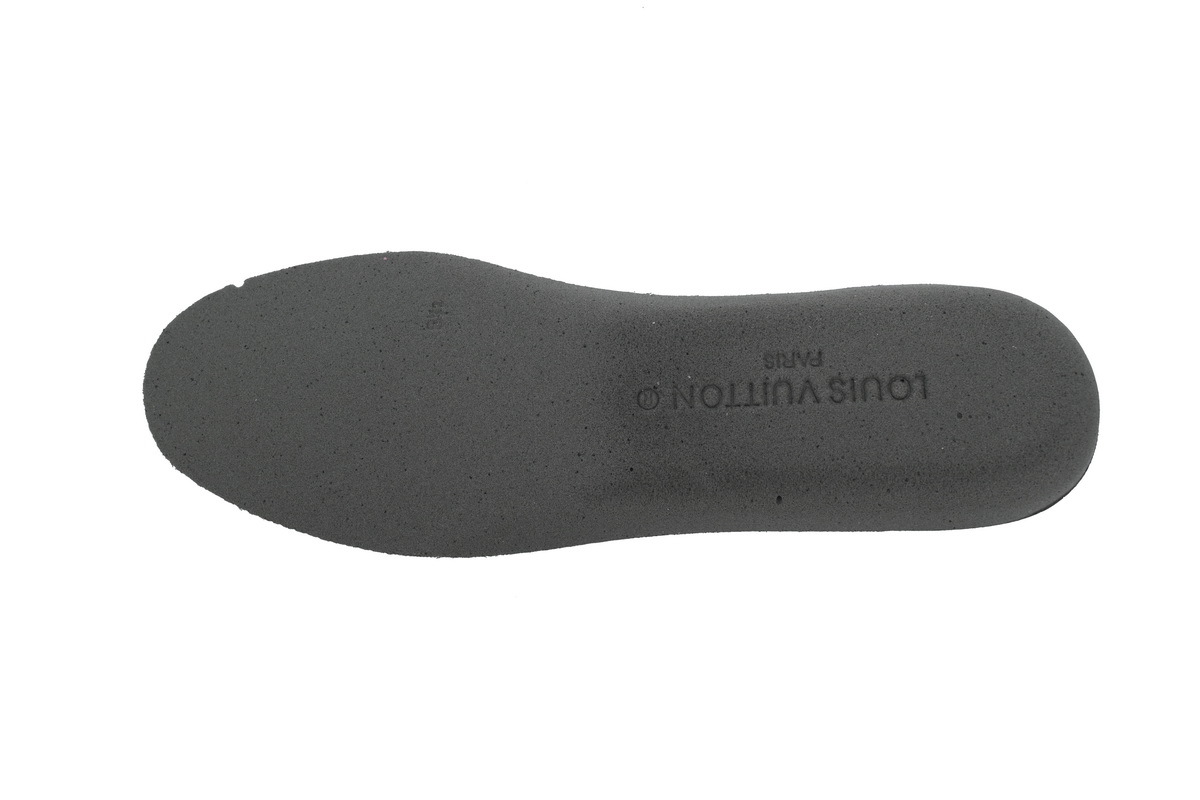 Pkkicks God Batch LOUIS VUITTON Leather lace up Fashionable Board Shoes Black Gray 1AC52M