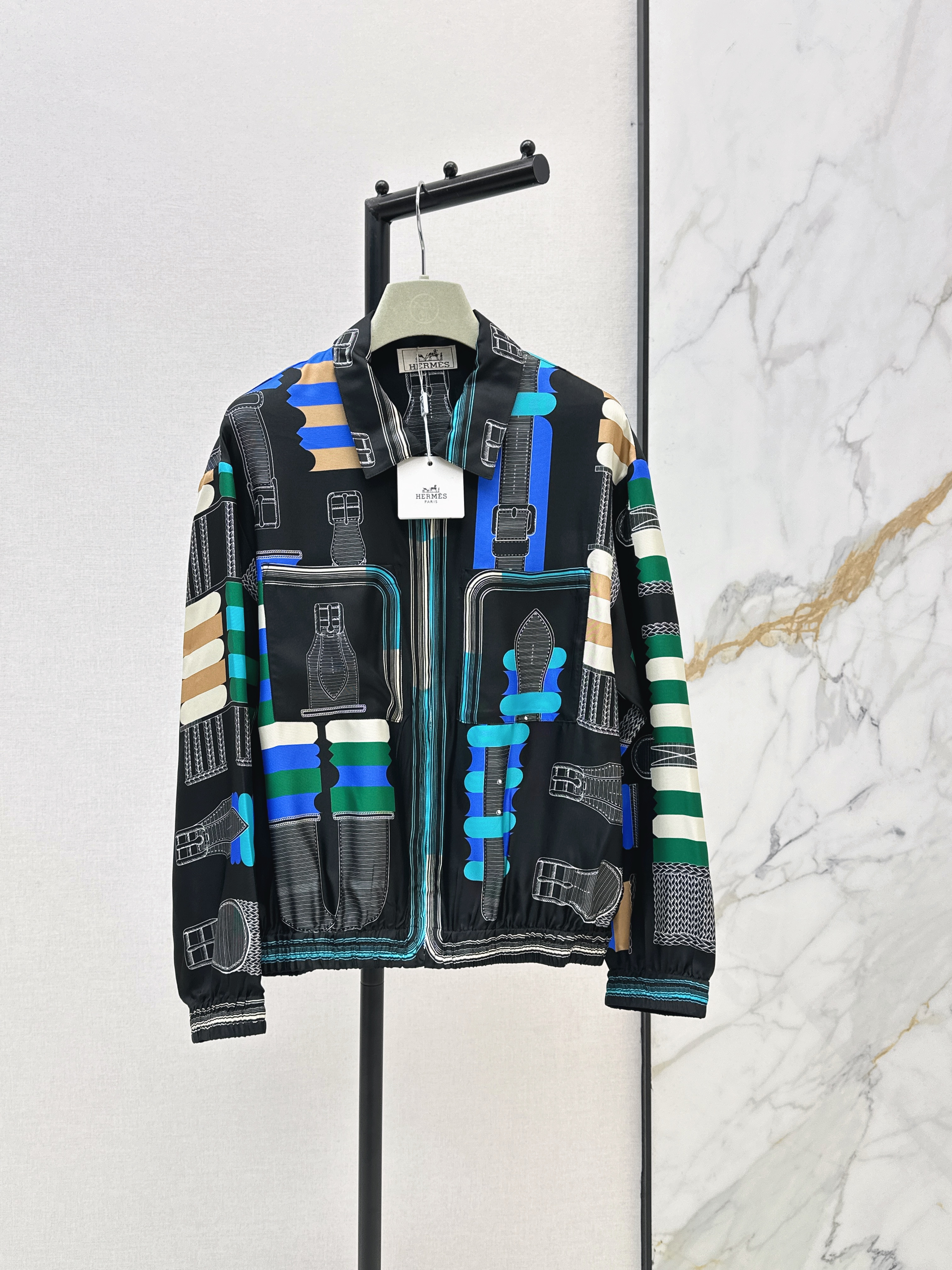 Herm New printed silk jacket