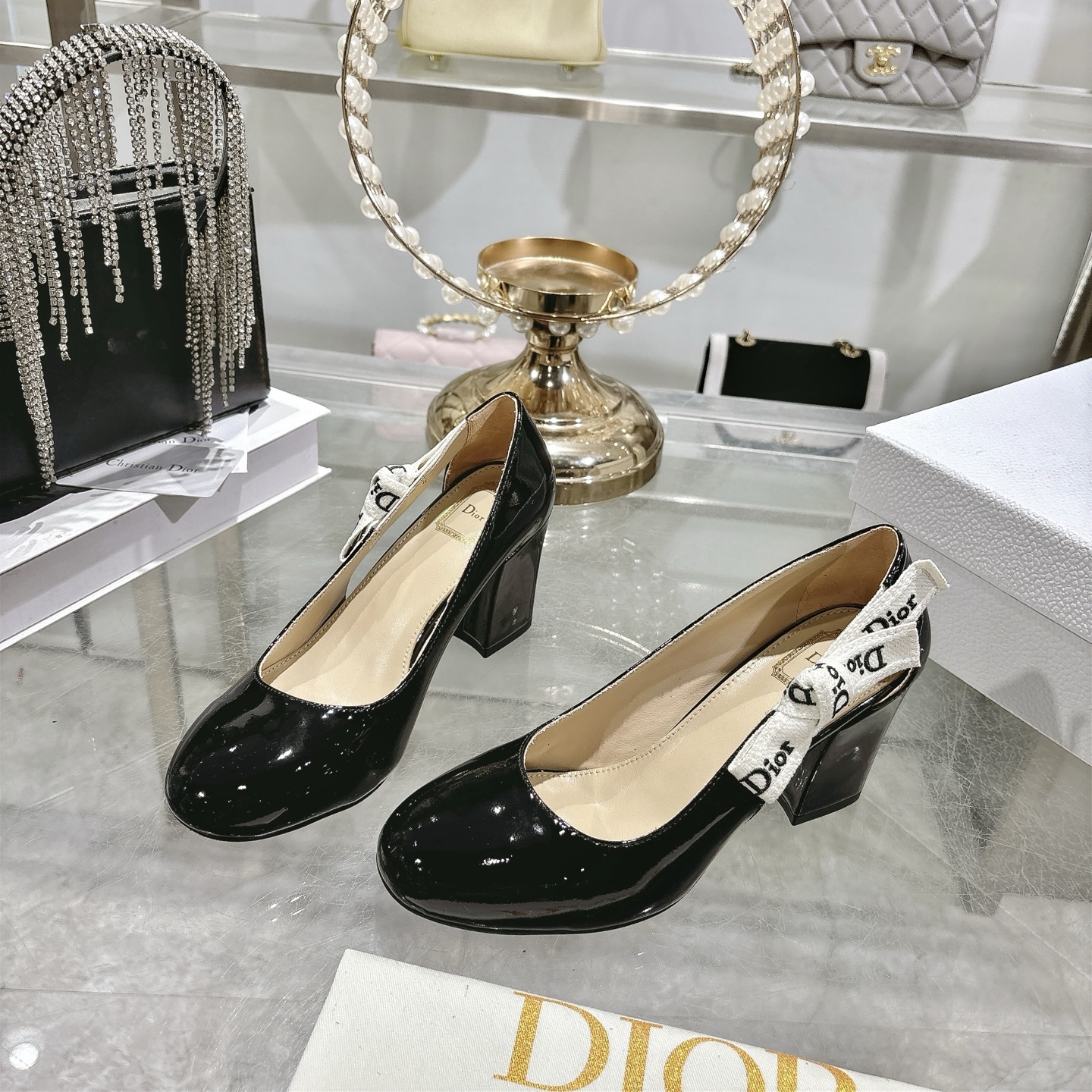 CD New Chunky heel single shoes
