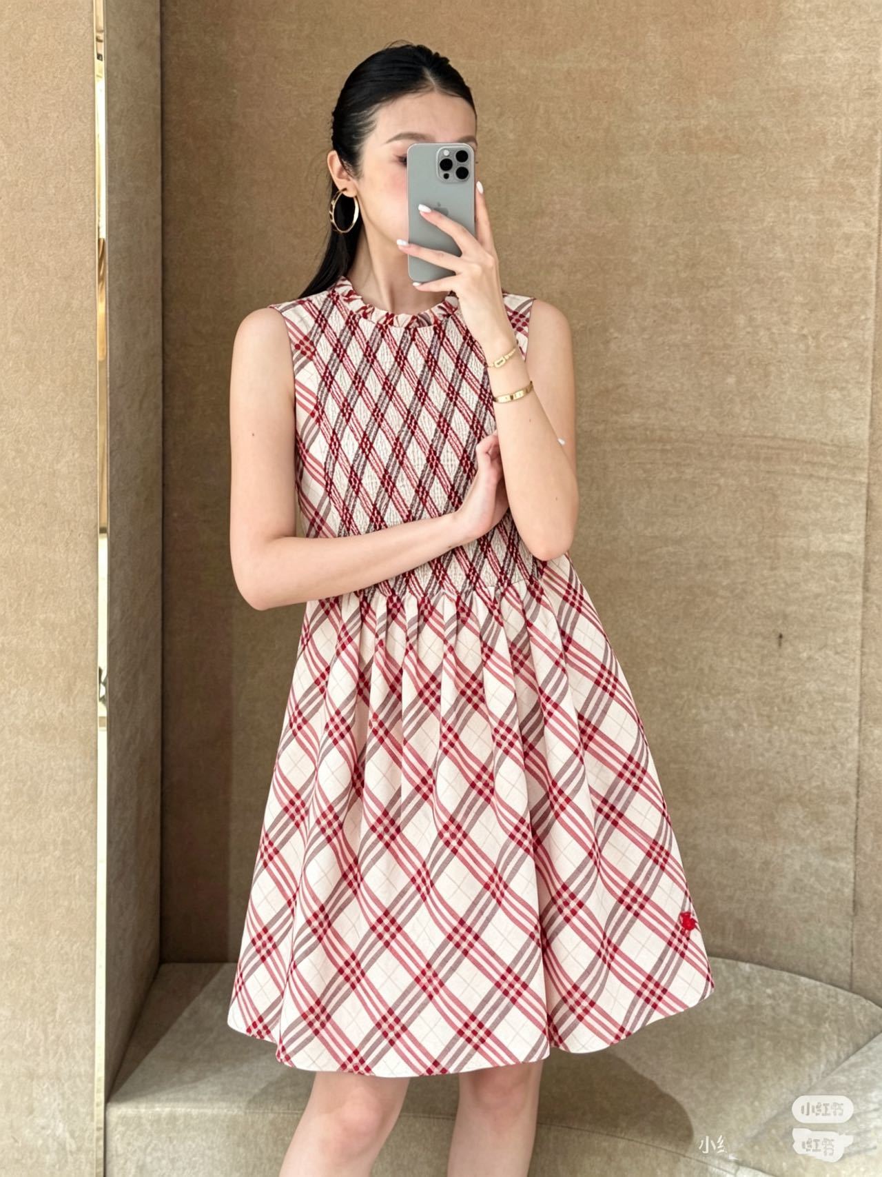 Bur New plaid sleeveless dress