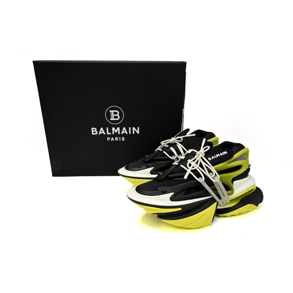 BALMAIN Multikolor Buty sportowe Black And Yellow YM1VJ309