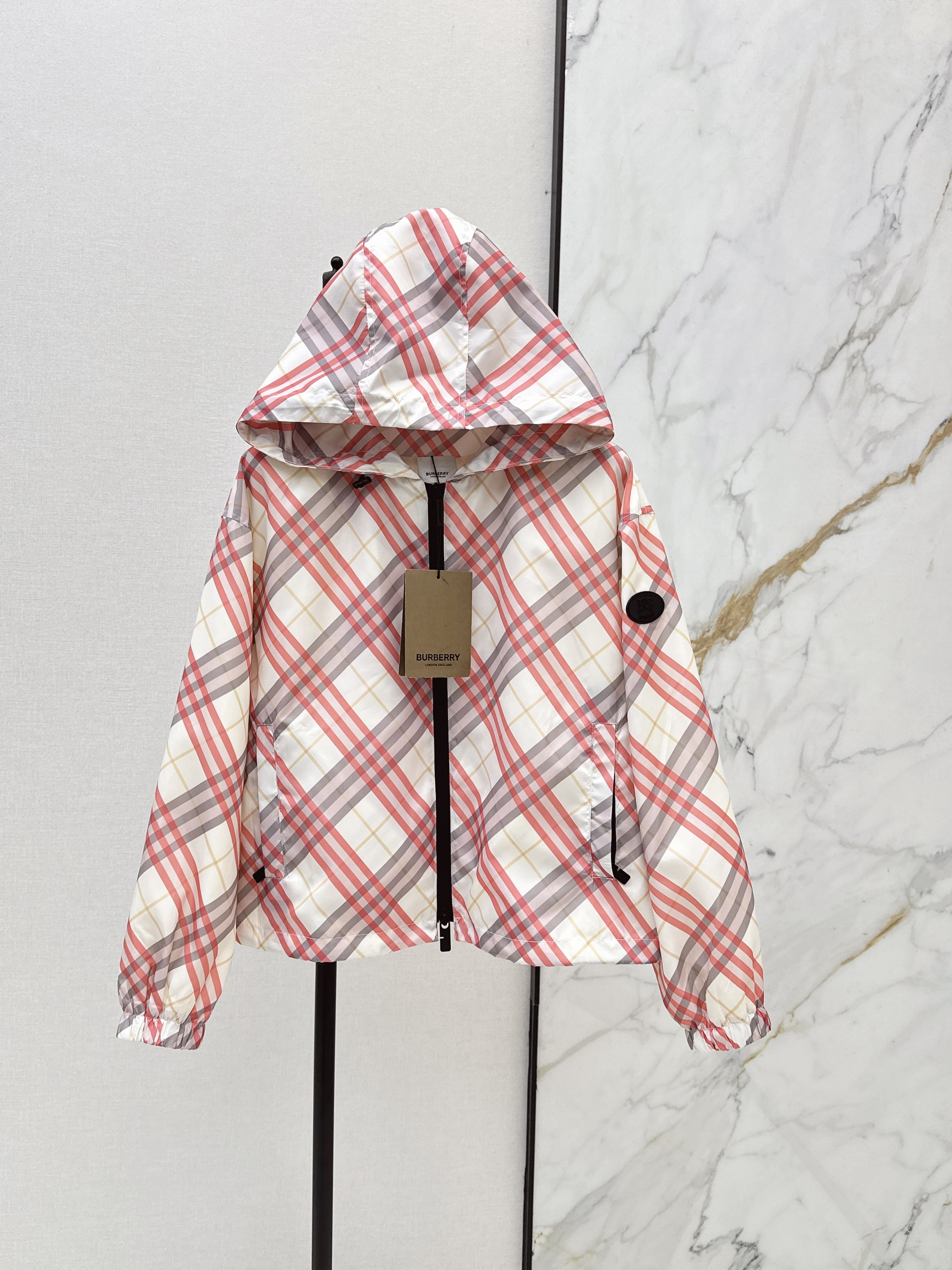 Bur New Retro Plaid Hooded Jacket