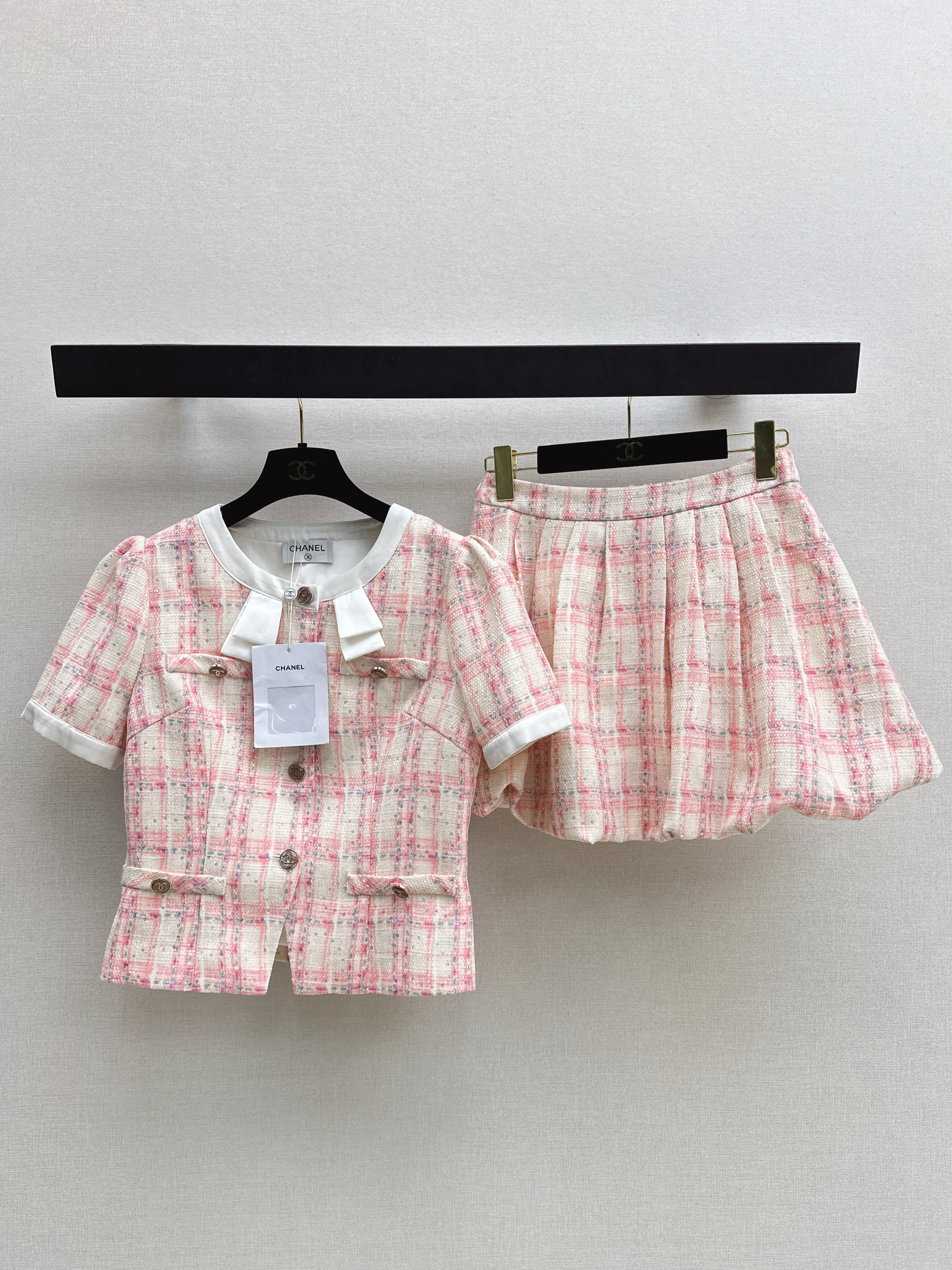 Chan New Plaid Woven Set