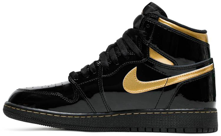 Air Jordan 1 Retro High OG 'Black Gold Patent' 555088-032