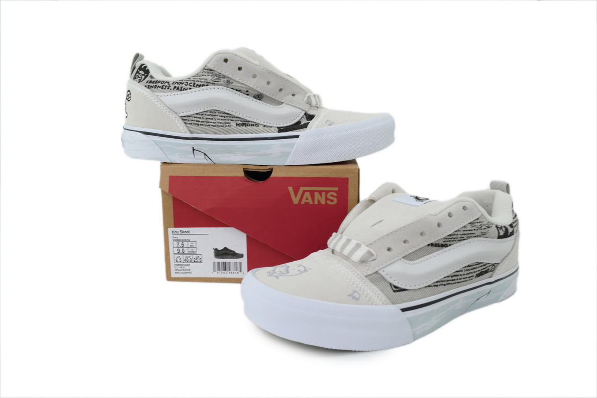 Vans x HIRONO Knu Skool 'White Black' VN000CS0BHD
