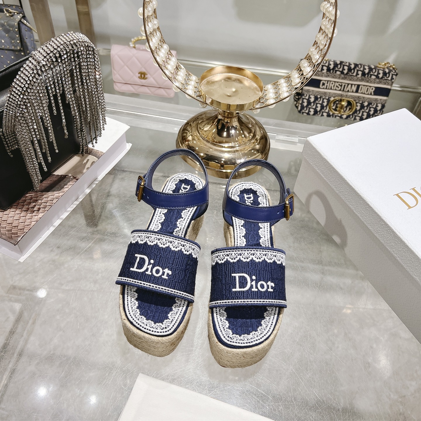 CD New Espadrille wedge sandals
