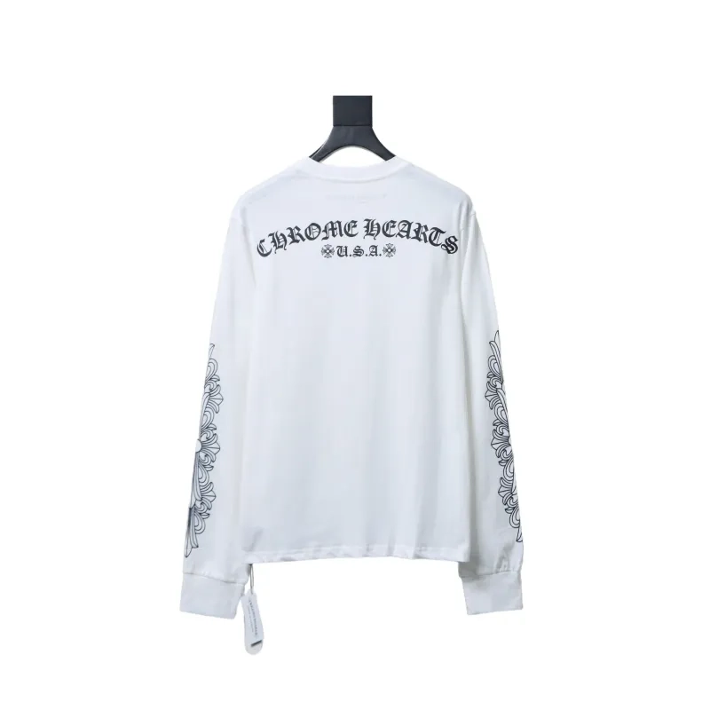 Chrome Hearts Matty Boy Shoulder Logo Crewneck White