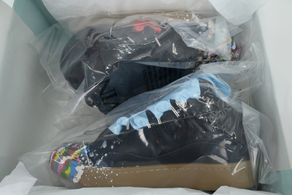 Lanvin Leather Curb x Gallery Dept Paint Drip Black Multi
