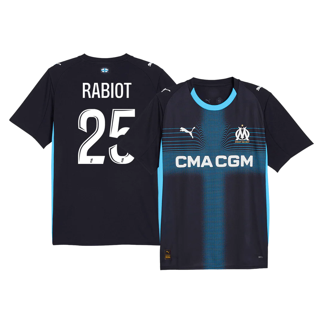 RABIOT #25 Marseille Away Soccer Jersey 2025/26