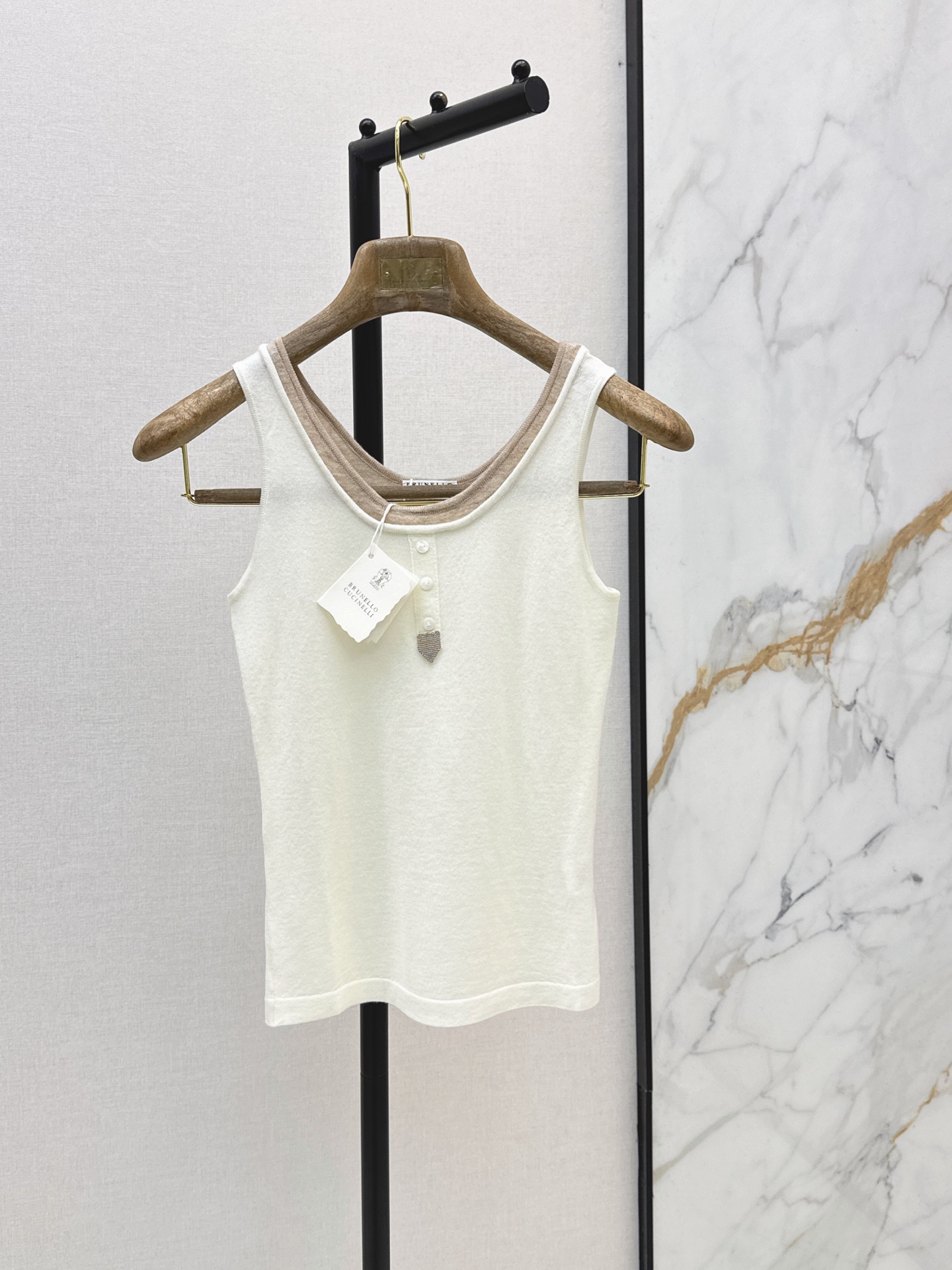 Brun New Fake two-piece knitted vest