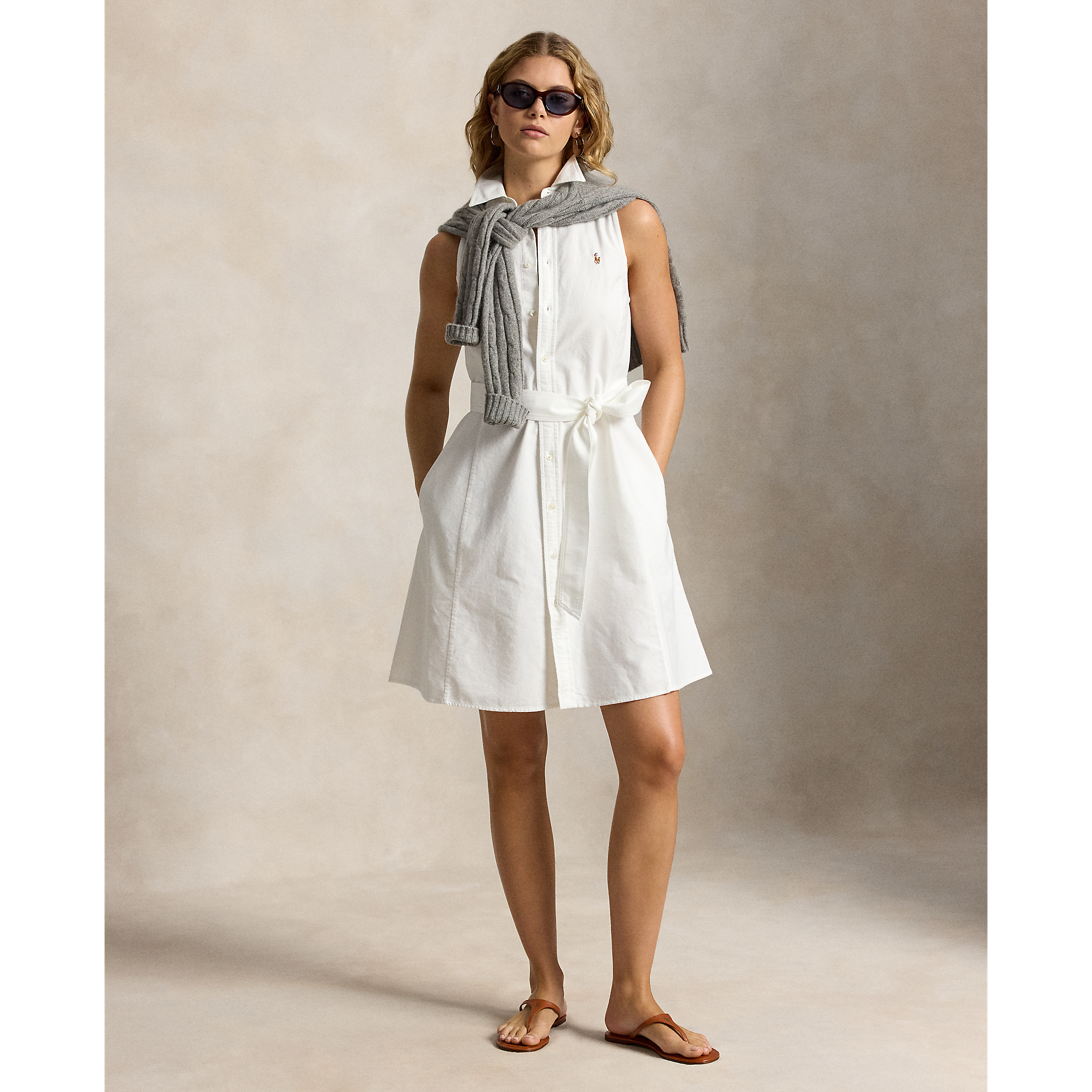 Ral New embroidered tie dress