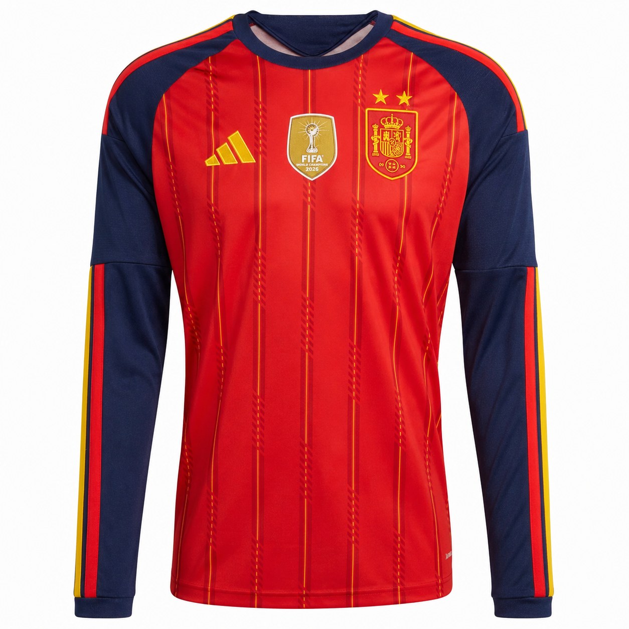 Spain Home Long Sleeve Jersey World Cup 2026 (Two stars) 1:1 Thai Quality