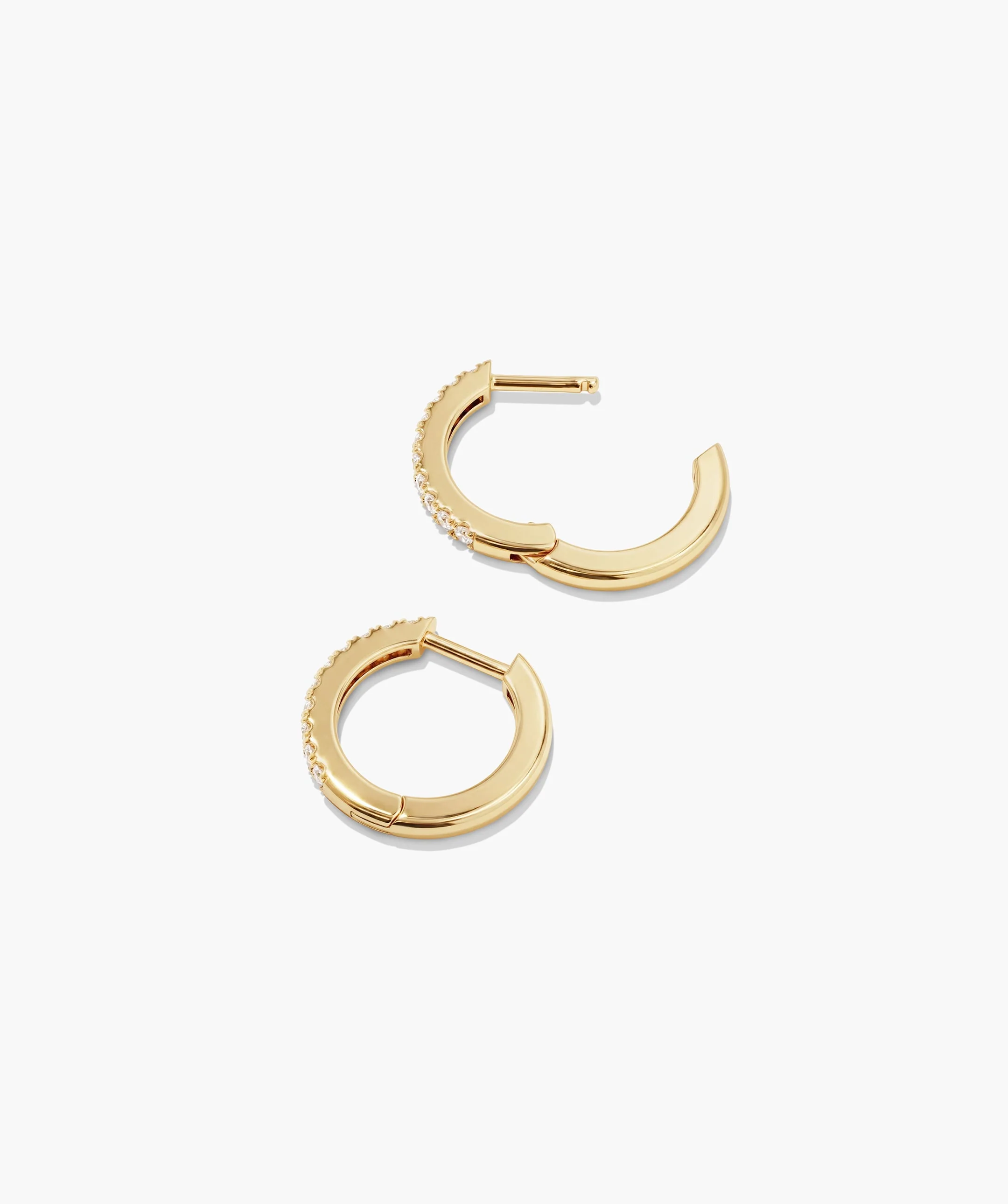Pavé Lab Grown Sapphire Small Hoops