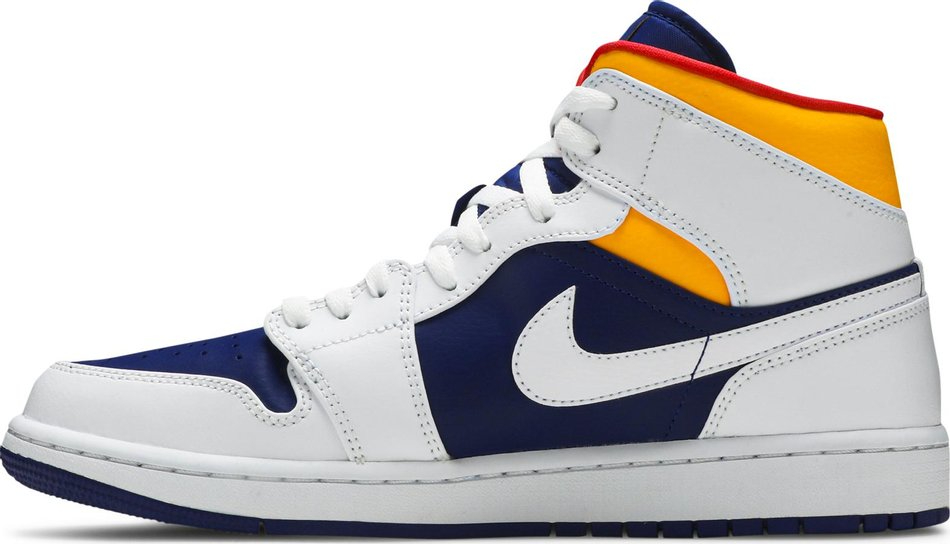 Air Jordan 1 Mid 'White Deep Royal Blue' 554724-131