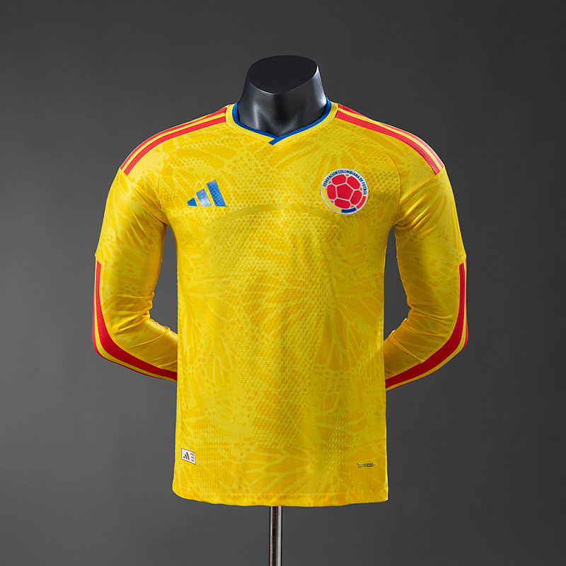 Colombia 2026 Home Long-Sleeve Player Version Jersey