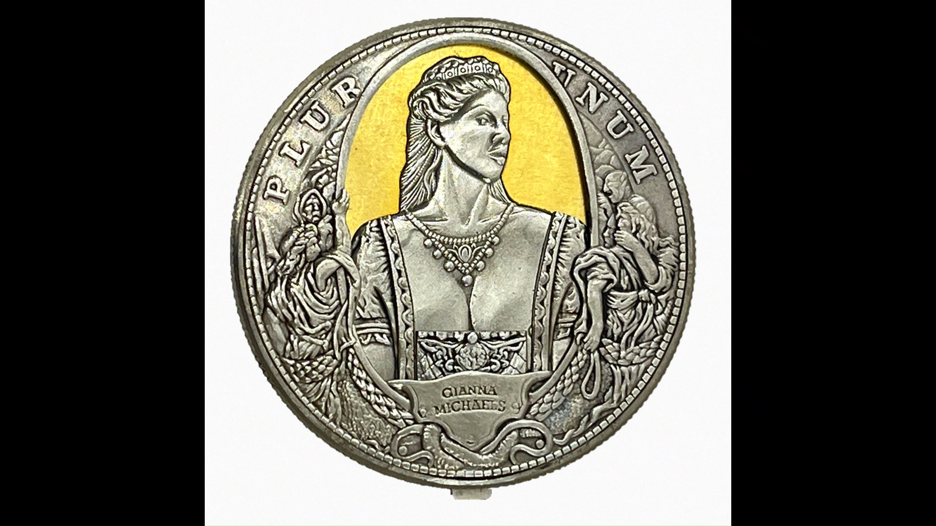 Movable Mechanical Coin 'Ginana Stripper' Sexy Girl Roman Booteen Coin Hobo Nickel Morgan Dollar Amazing Art Collectible Creative Gift Handmade Commemoration Coin