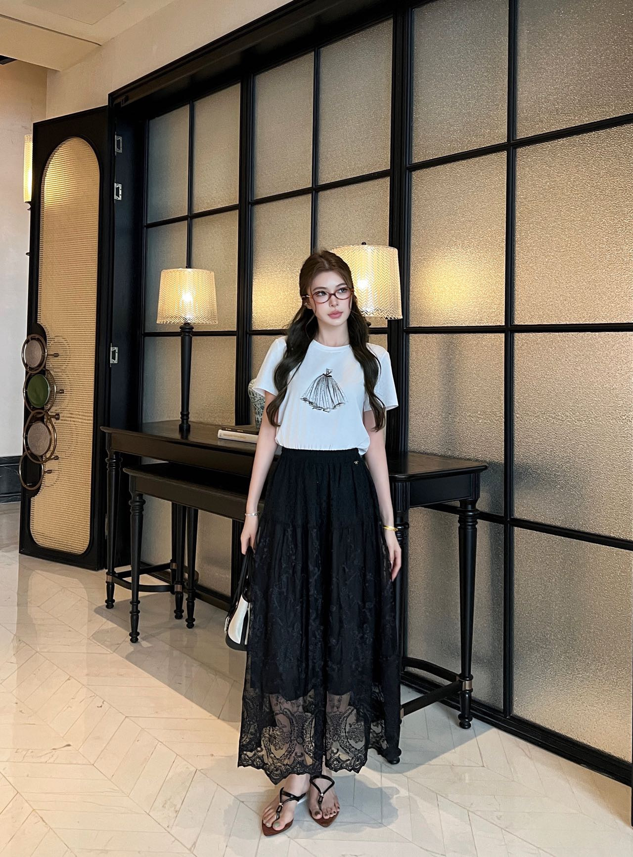 Chan New beaded printed t-shirt