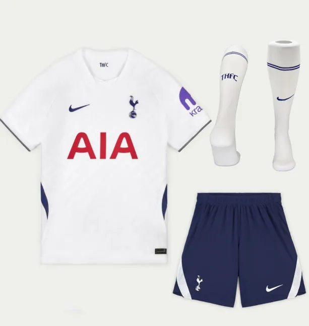 Kids Tottenham Hotspur Home Jersey Suit & Socks 26/27 1:1 Thai Quality