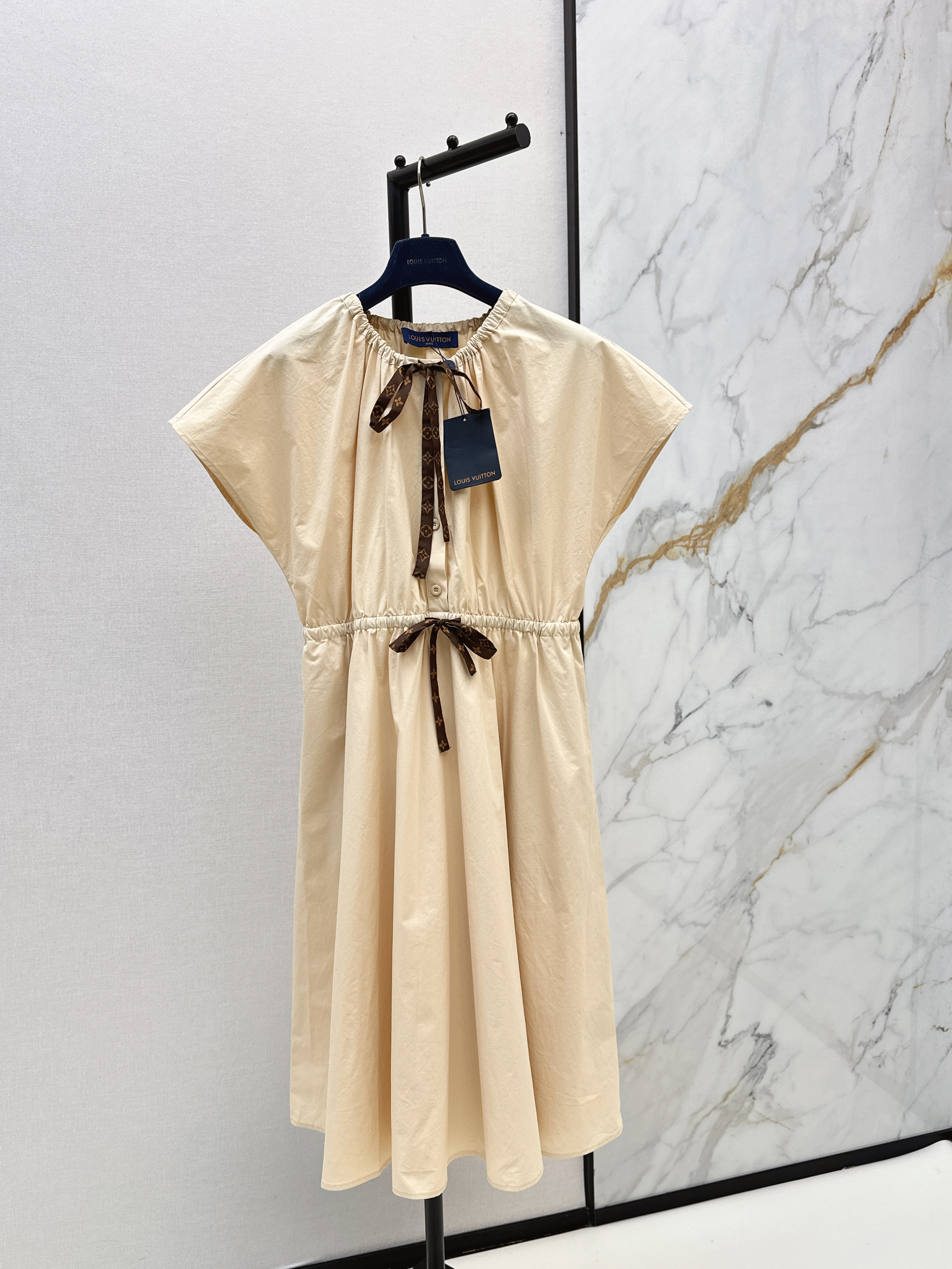 Louis New Tie-Strap Drawstring Dress