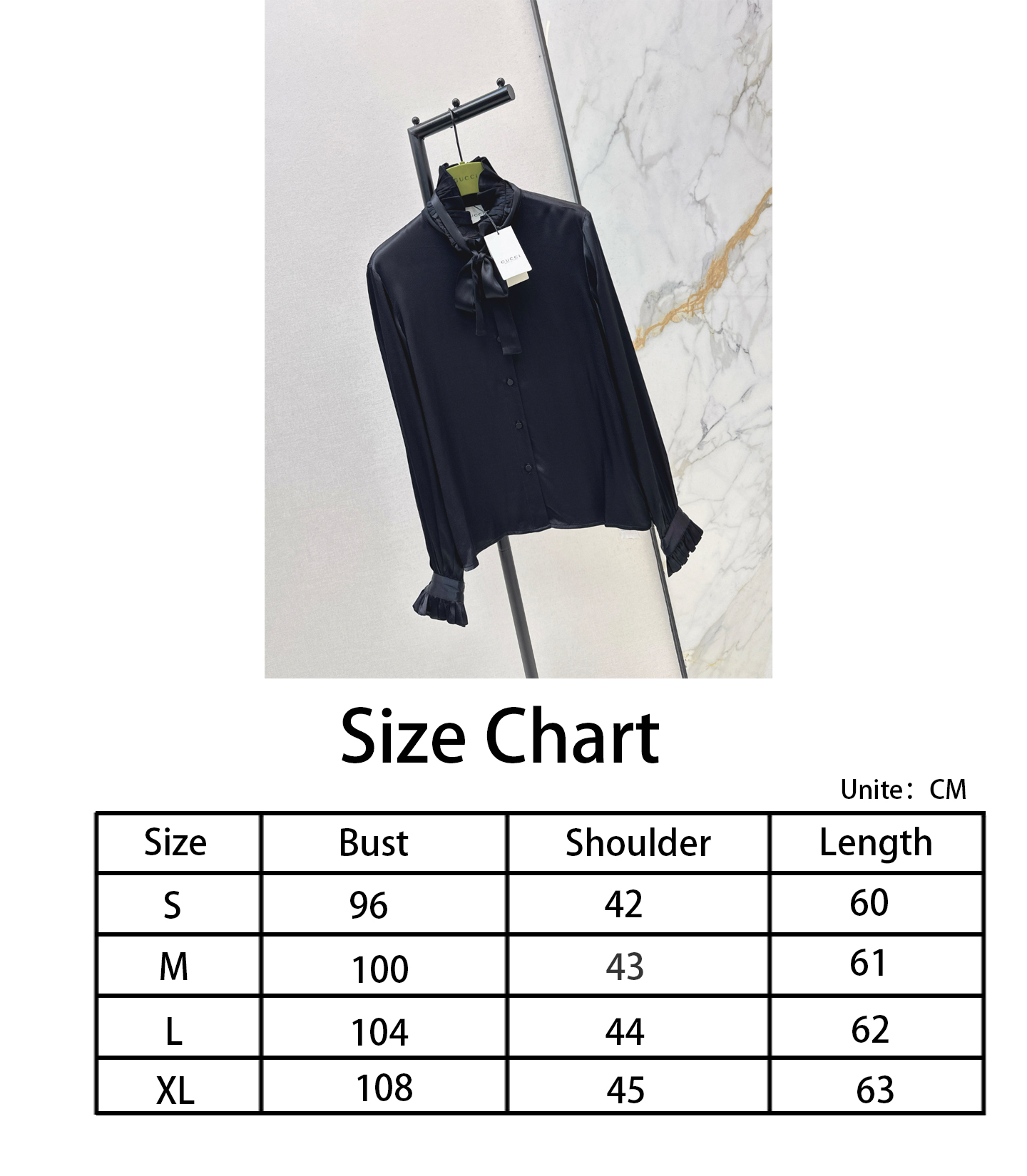 Guc NEW ruffle ribbon shirts