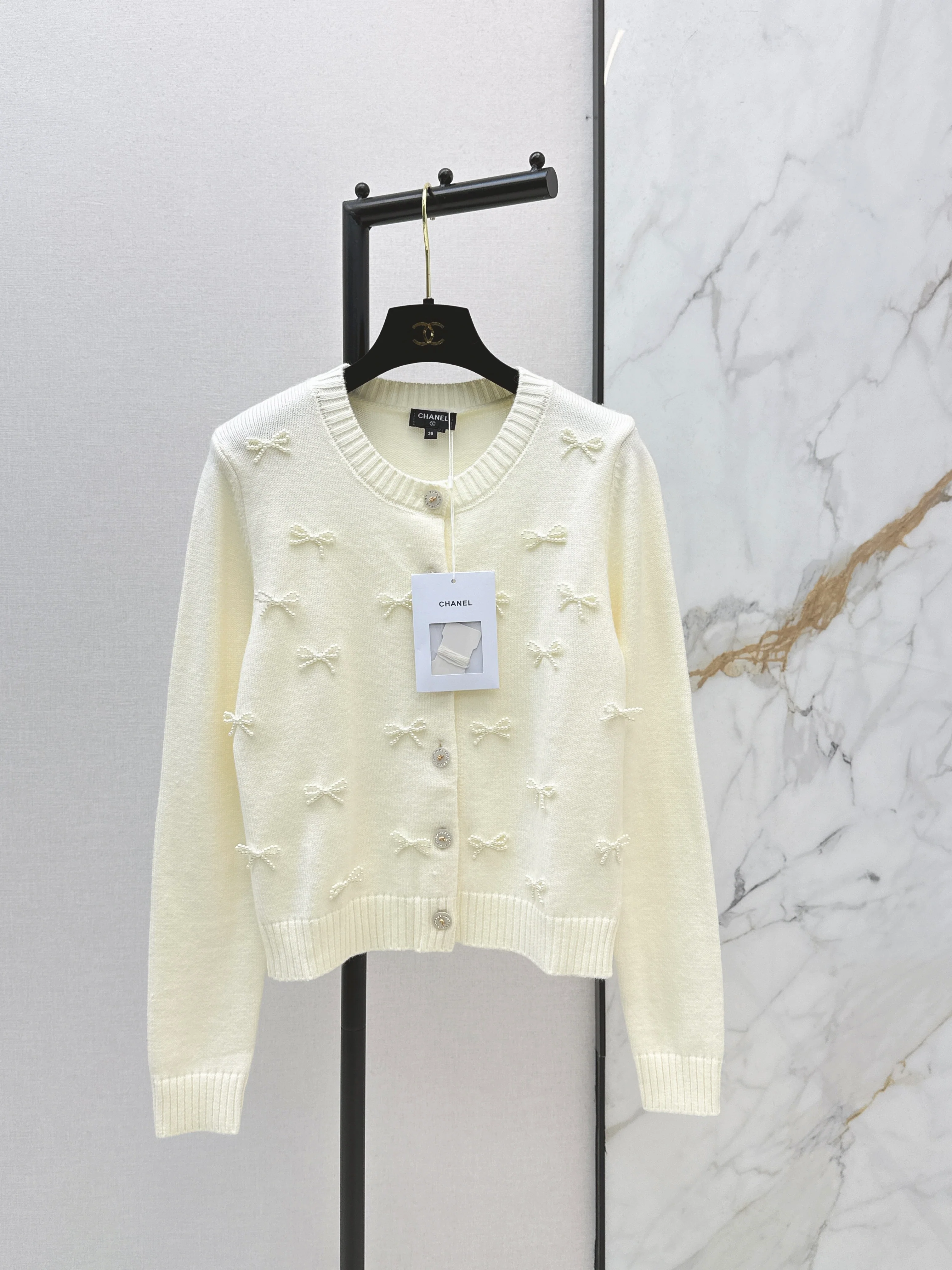 Chan NEW bow knitted cardigan