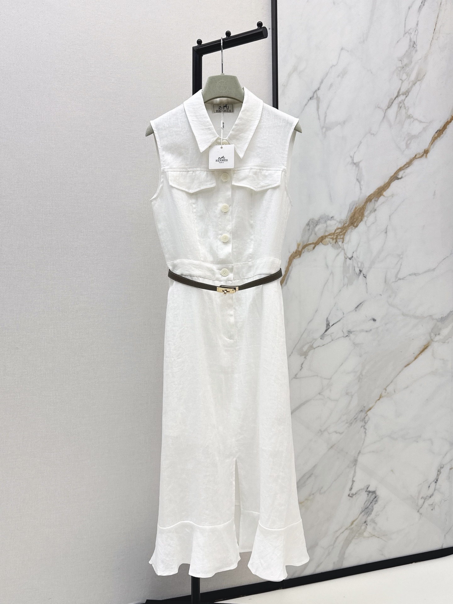 Brun New Peplum Hem Patchwork Dress