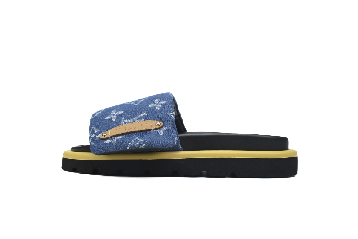 Pkkicks God Batch LOUIS VUITTON Pool Pillow Comfort Dark blue denim